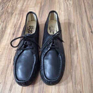 SAS Women Black Leather Lace Up Shoes size 11